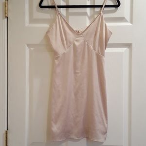 Honey Punch Champagne Satin mini dress